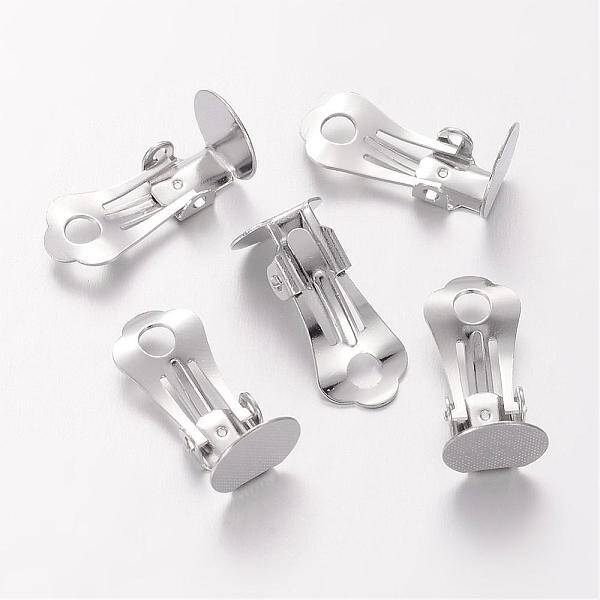 Brass Clip-on Earring Settings