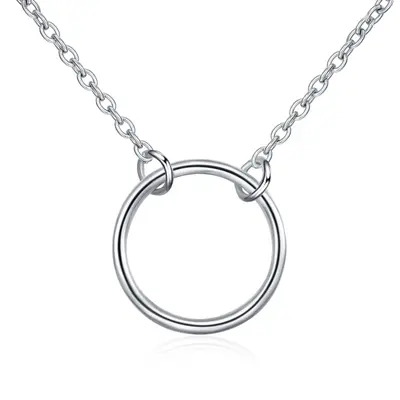 Sterling Silver Round/Spherical Metal Choker Necklace