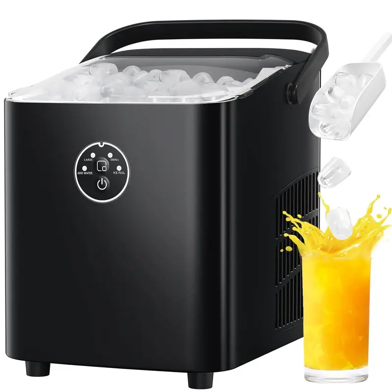 Antarctic Star Countertop Ice Maker Portable Ice Machine with Handle,Self-Cleaning Ice Makers, 26Lbs/24H, 9 Ice Cubes Ready i...
