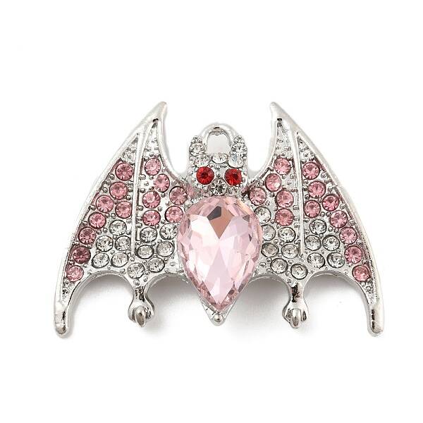 Alloy with Glass Rhinestone Pendants