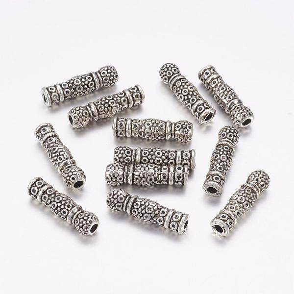 Tibetan Style Alloy Tube Beads