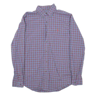 RALPH LAUREN Mens Shirt Blue Check Long Sleeve M