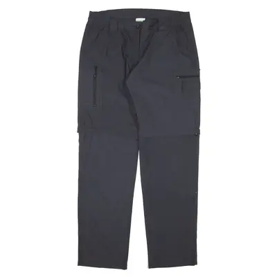 KILIMANJARO Zip-off Legs Trousers Blue Regular Tapered Womens W34 L32