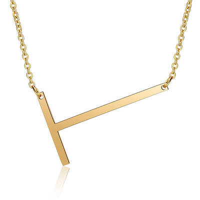 201 Stainless Steel Initial Pendants Necklaces