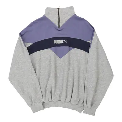 Puma 1/4 Zip - XL Grey Cotton