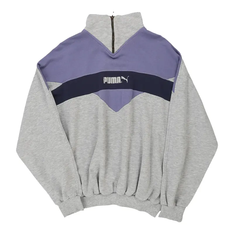 Puma 1/4 Zip - XL Grey Cotton