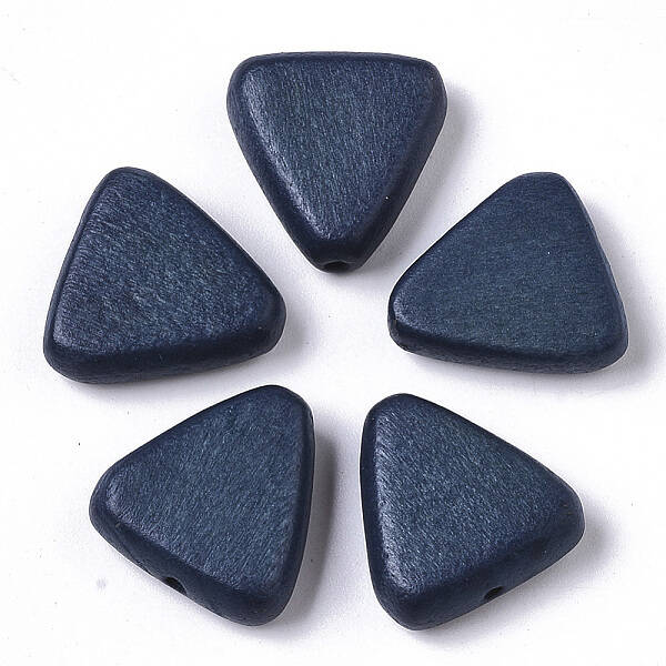 Painted Natural Wood Beads