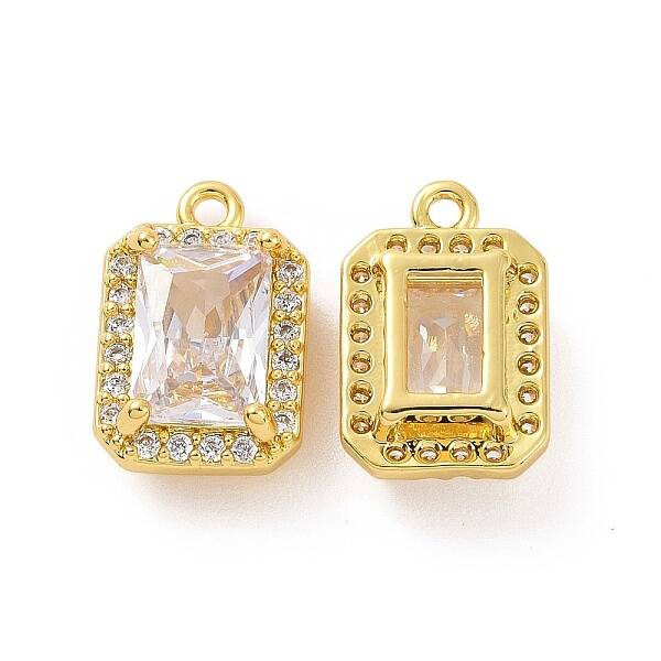 Brass Pendants with Clear Glass
