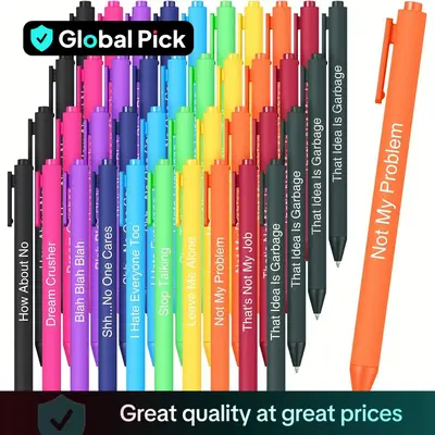 Ballpoint Pen Set, 10/40pcs Humorous Ballpoint Pen Set for Cursing, Daily Use, Novelty Pens, Suitable for Colleagues, Office ...