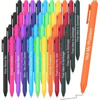 Multicolor Ballpoint Pen Set, 10/40pcs Humorous Ballpoint Pen Set for Cursing, Daily Use, Novelty Pens, Suitable for Colleagu...