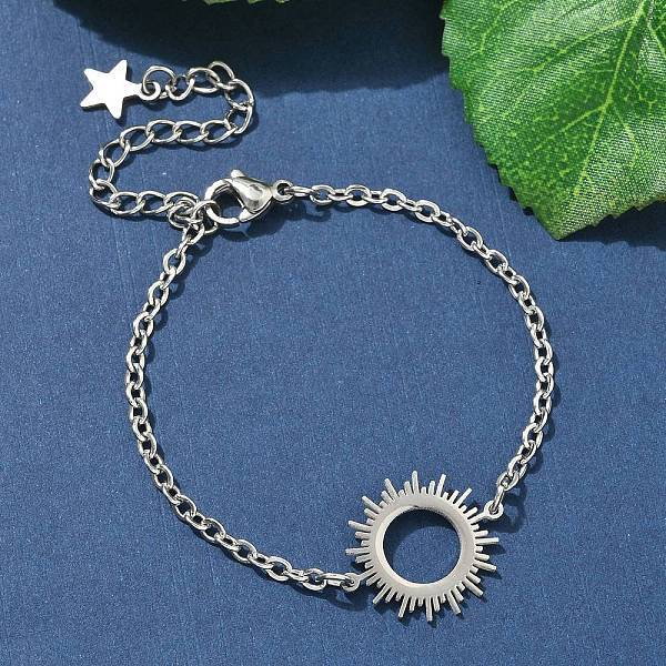 304 Stainless Steel Sun Link Bracelets