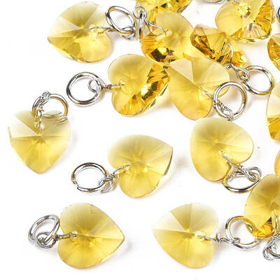 Faceted Transparent Glass Charms
