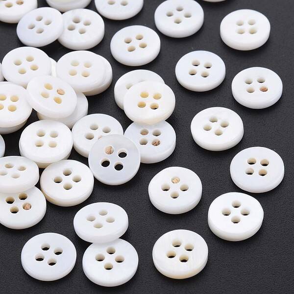4-Hole Freshwater Shell Buttons
