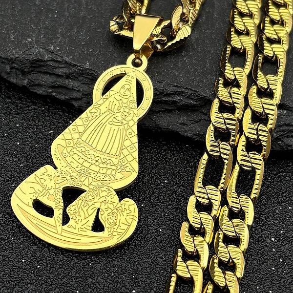 Virgin 304 Stainless Steel Pendant Necklaces for Men Women