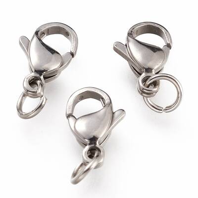 Tarnish Resistant 304 Stainless Steel Lobster Claw Clasps