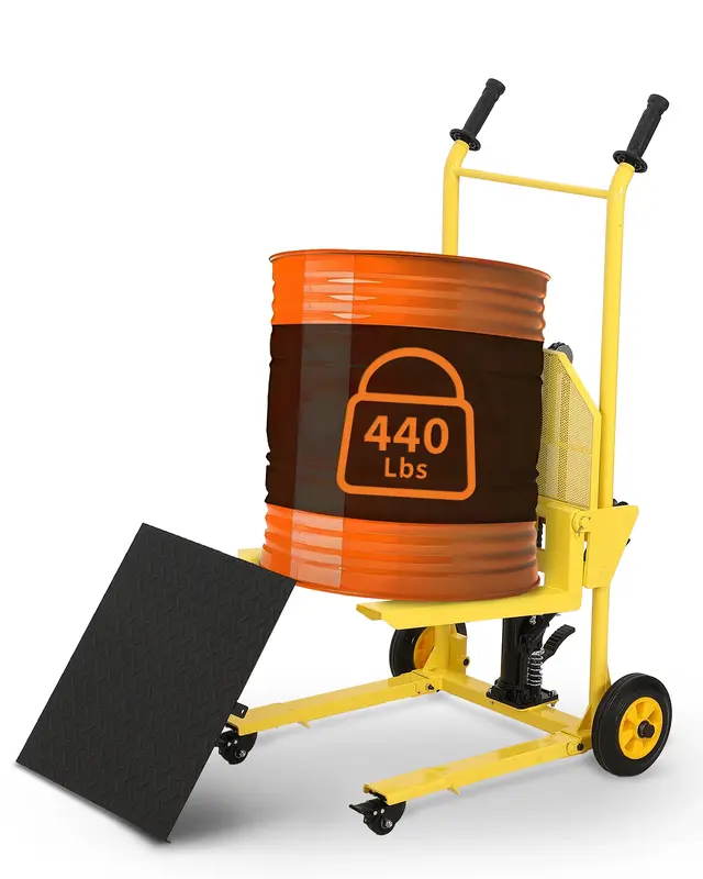 Garvee Hydraulic Material Lift 440lbs Capacity Adjustable Forks 36 Max Lift Steel Platform Multifunctional Hand Truck for Wa...