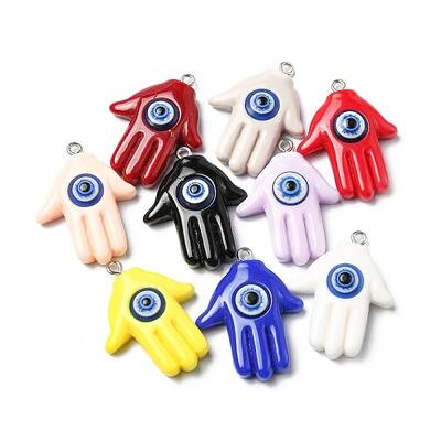 Evil Eye Resin Pendants