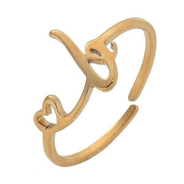 304 Stainless Steel Cuff Rings for Women