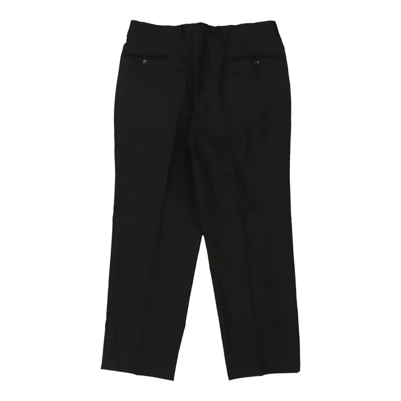 Pierre Cardin Trousers - 36W 29L Black Wool Blend