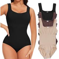 Women's 3 Piece Bodysuits Sleeveless Shapewear Tank Tops Bodysuit Seamless Tummy Control Lady Comfort Womenswear Underwear