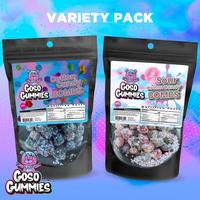 Goso Gummies | Sweet Cotton Candy + Sour Cotton Candy Gusher Bombs - 12oz Duo Pack