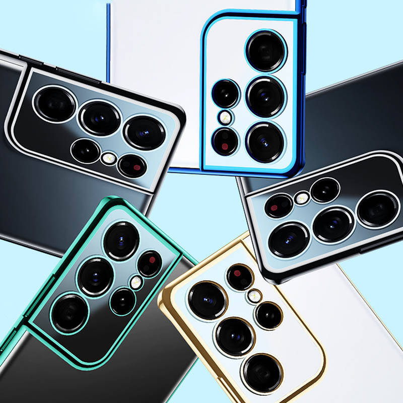 Phone Case Electroplating Transparent Ultra-thin Anti-fall Samsung Galaxy Soft Shell Phone Cover