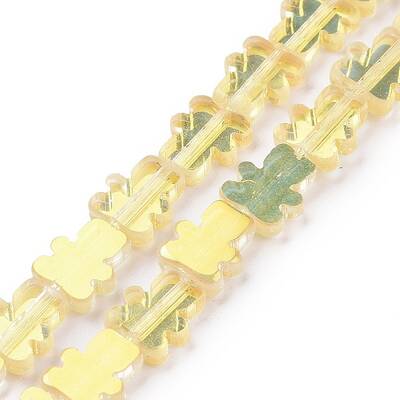 Transparent Electroplate Glass Beads Strands