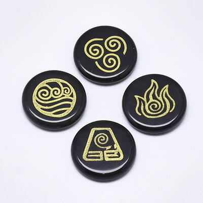 Natural Black Gemstone Cabochons