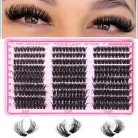 Volume False Eyelashes, Individual Lashes Cluster, Natural Look Eyelash Extensions, Self Grafting Cur Eyelashes, Eye Makeup S...