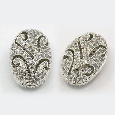 Brass Cubic Zirconia Beads