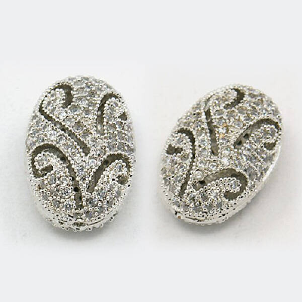Brass Cubic Zirconia Beads