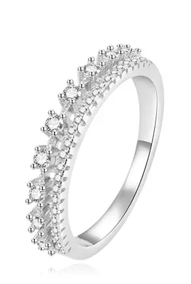 Beneto Luxury Silver Ring with Clear Zirconia AGG409 - Circuit: 60 mm