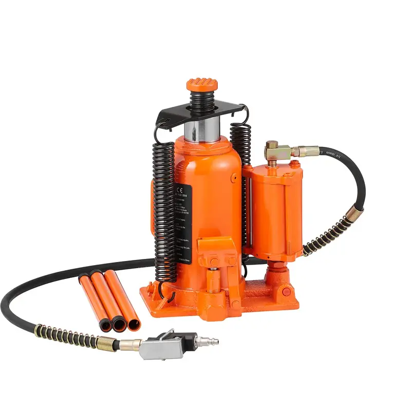 VEVOR Air Hydraulic Bottle Jack, 20 Ton/40000 LBS All Welded Bottle Jack, 10.4-19.7 inch Lifting Range, Manual Handle and Air...