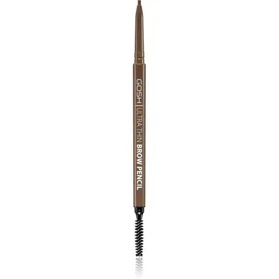Gosh Ultra Thin matita sopracciglia in crema & pennello 2-In-1 002 Grey Brown 0,09 g