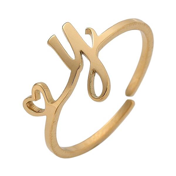 304 Stainless Steel Cuff Rings for Women