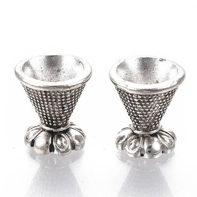 Tibetan Style Alloy Beads Caps