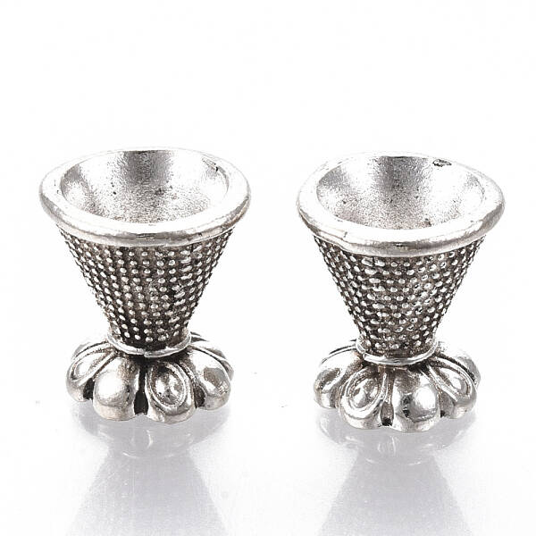 Tibetan Style Alloy Beads Caps