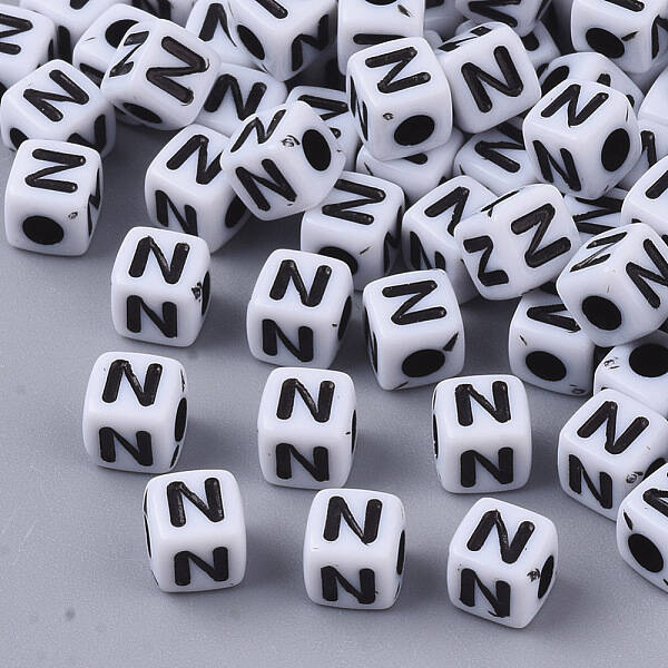 White Opaque Acrylic Beads