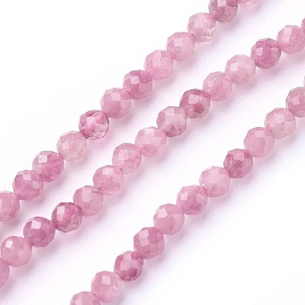 Natural Pink Tourmaline Beads Strands