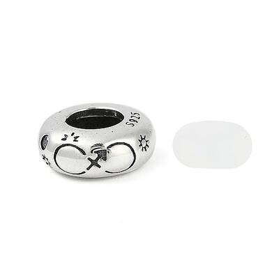 925 Sterling Silver Colorful Cubic Zirconia European Beads
