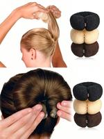 Hair Bun Maker, Hair Donut Bun Maker, DIY Hairstyle Foam Circular Mesh Hair Bun Scrunchie, Ponytail Holder Accessories for Wo...