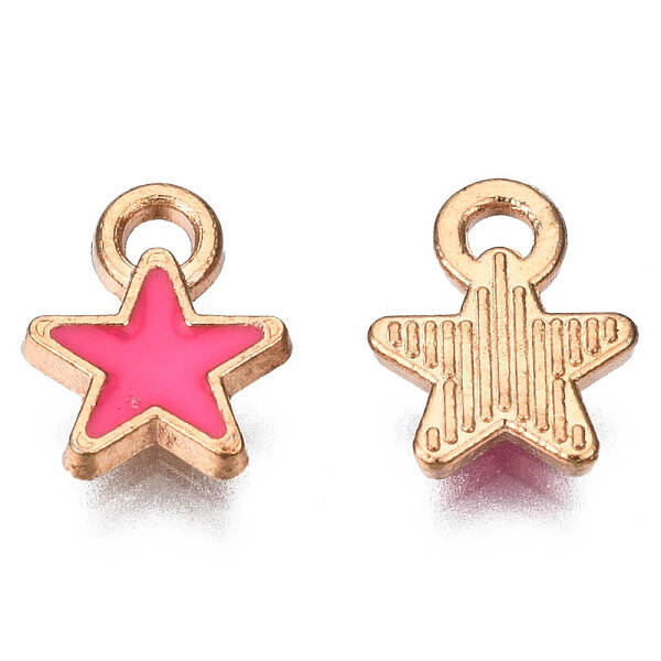 Alloy Enamel Star Charms