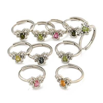 Butterfly Brass Adjustable Rings