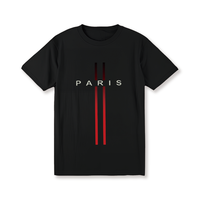 Men's Paris Graphic Cotton T-Shirt - Casual Crew Neck, Soft & Breathable Summer Tee with Stylish Letter Print, Lightweight 18...