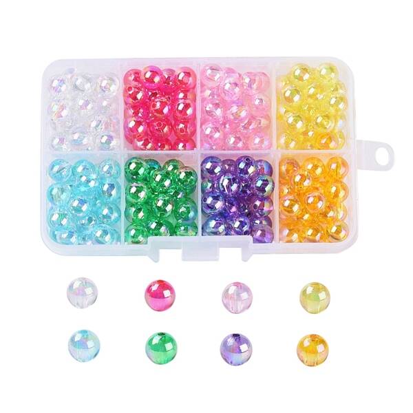 8 Colors Eco-Friendly Transparent Acrylic Beads
