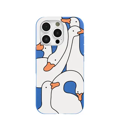 Electric Blue Silly Goose iPhone 16 Pro Case