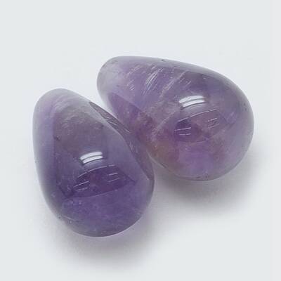Natural Amethyst Half Drilled Beads