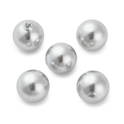 Baking Painted Pearlized Glass Pearl Round Beads
