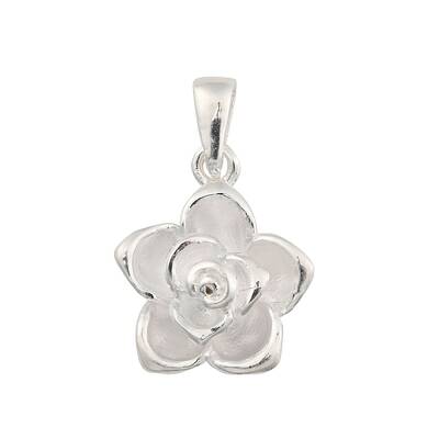 Fine Silver Flower Pendants with Bails and 999 Stamp