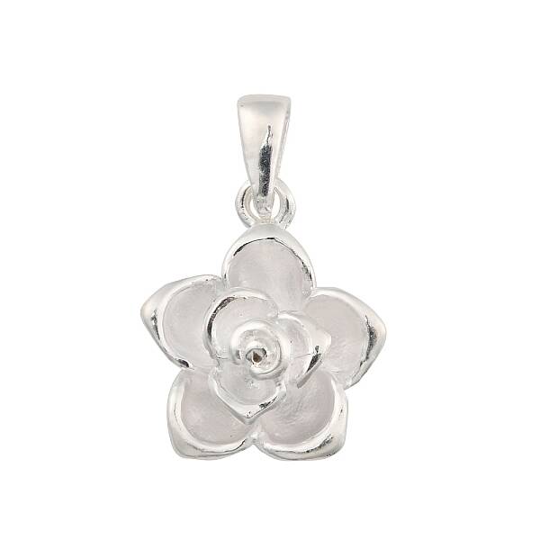 Fine Silver Flower Pendants with Bails and 999 Stamp